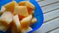 Cantaloupe melon fruit bowl