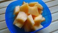 Cantaloupe melon fruit bowl