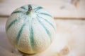 Cantaloupe Melone on wooden background Royalty Free Stock Photo