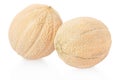 Cantaloupe melons on white Royalty Free Stock Photo