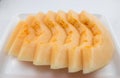 Cantaloupe slice.