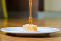 Cantaloupe slices on dish. Royalty Free Stock Photo