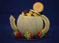 Cantaloupe Teapot Royalty Free Stock Photo