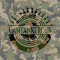 Cantankerous camo emblem. Vector Illustration. Detailed