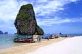 Canteen boats at Phra Nang Beach near Railay Beach