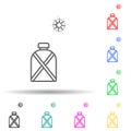 Canteen, desert multi color set icon. Simple thin line, outline vector of desert icons for ui and ux, website or mobile Royalty Free Stock Photo