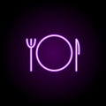 canteen neon icon. Elements of hotel set. Simple icon for websites, web design, mobile app, info graphics