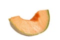 Cantelope slice on white Royalty Free Stock Photo