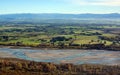 Canterbury Plains & Waimakariri River Aerial Autumn morning, Ne Royalty Free Stock Photo