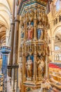 Beautiful intricate carvings on the tomb of archbishop Henry Chichele, inside Canterbury cathedral in