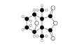 cantharidin molecule, structural chemical formula, ball-and-stick model, isolated image terpenoid Royalty Free Stock Photo