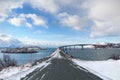Cantilever bridge in arctic Norway