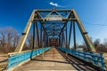 Cantilever Bridge, the Classic Old Chain of Rocks Bridge crosses the Missouri River in St. Louis, Missouri Royalty Free Stock Photo