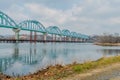 Cantilever bridge under construction Royalty Free Stock Photo