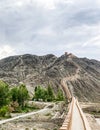 The Cantilever Great Wall in Jiayuguan City Royalty Free Stock Photo