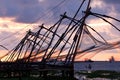 Fishing nets Fort Kochi, Kerala, India Royalty Free Stock Photo