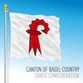 Canton of Basel Country, official flag, Switzerland