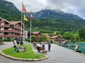 View of Iseltwald village promenade.