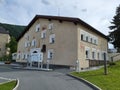 Exterior of municipal administration office building in Zernez town.