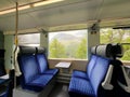 Interior of Rhaetian railway train.
