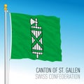 Canton of St. Gallen, official flag, Switzerland