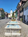 Water fountain in Diessenhofen. Royalty Free Stock Photo