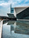 The famous landmark Canton Tower, the financial building and the beauty of the city in Guangzhou, Guangdong Province, China Royalty Free Stock Photo