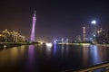 Canton tower with lights in the night