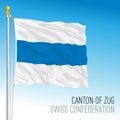 Canton of Zug, official flag, Switzerland