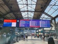 View inside Zurich Main station.