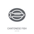 Cantonese Fish icon. Trendy Cantonese Fish logo concept on white