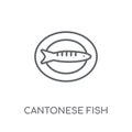 Cantonese Fish linear icon. Modern outline Cantonese Fish logo c