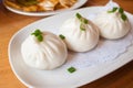 Cantonese food dim sum Pan fried pork bun Royalty Free Stock Photo