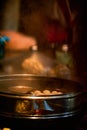 Cantonese morning tea dim sum is being cooked in a steamer in a Chinese kitchen Royalty Free Stock Photo