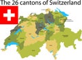 Cantons of Switzerland. Royalty Free Stock Photo