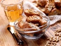 Cantucci cookies in glass bowl Royalty Free Stock Photo