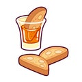 Cantuccini and vin santo Royalty Free Stock Photo