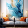 Canvas alive with fluid blue strokes, an artistic tapestry of dynamic backgrounds