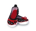 Canvas baby girl polka dot shoes