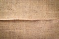 Canvas background. Linen Natural organic beige Backdrop. Woven Material brown texture Royalty Free Stock Photo