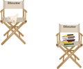 Canvas chair with writing director Royalty Free Stock Photo