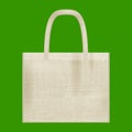 Canvas cotton textiles eco bag. Natural color. Stop plastic pollution. Grunge burlap texture