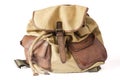 Canvas and leather backpack