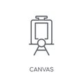 Canvas linear icon. Modern outline Canvas logo concept on white Royalty Free Stock Photo