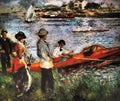 Oarsmen at Chatou - by Pierre-Auguste Renoir Royalty Free Stock Photo