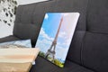 Canvas prints. Photo printed on canvas with gallery wrapping on stretcher bar Royalty Free Stock Photo