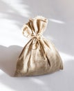 Canvas sack in soft sunlight Royalty Free Stock Photo