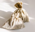 Canvas sack in soft sunlight Royalty Free Stock Photo
