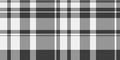 Canvas seamless check texture, strip textile background vector. Chequered pattern fabric plaid tartan in vintage gray and grey Royalty Free Stock Photo