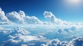 A Canvas of Serenity: White Clouds in Blue Sky Royalty Free Stock Photo